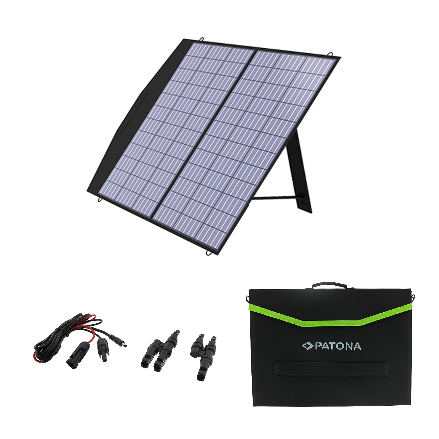 Solarpanel 100W faltbares 2-fach Solarmodul Solar Panel mit DC Ausgang