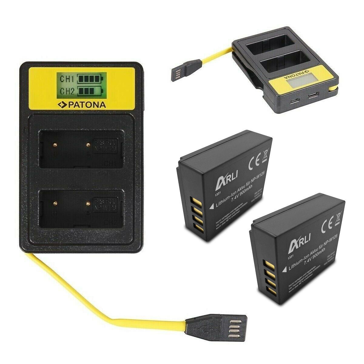 fujifilm-akku-set arli patona fujifilm akku battery 2x 2 x akku ladegerät digitalcamera comcorder set Fuji NP-W126S HS33 EXR fujifilm fuji finepix HS30 EXR X-T3 VPB-XT3 Platinum 7,2 Volt 1140mAh1140 mAh NP-W126S NPW-126S NPW126S