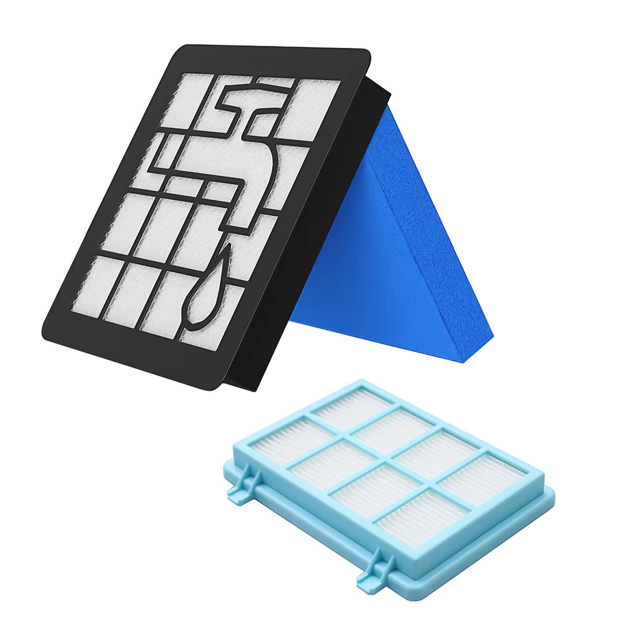 1297-arli-Hepa-Filterset-01 ARLI Hepa Filterset 3 teilig kompatibel mit Philips FC8010/01 FC8010/02 FC9331 FC9332 Ersatzfilter