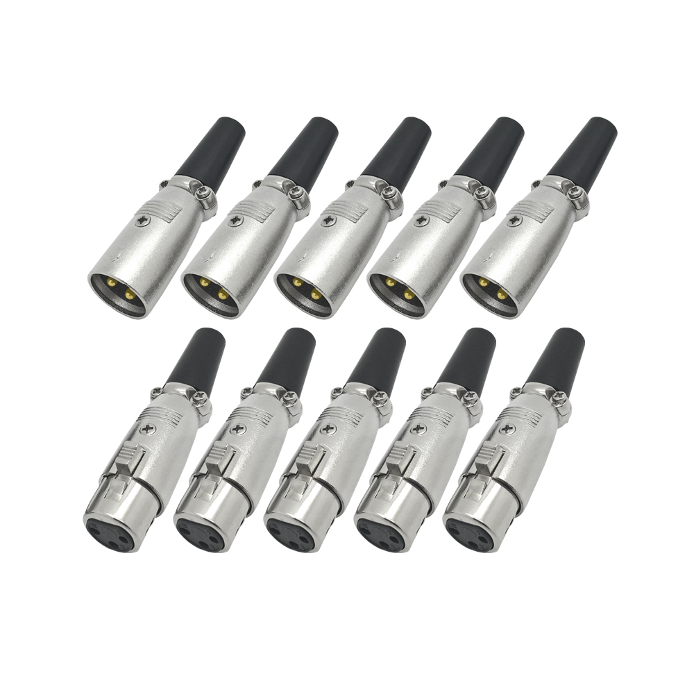 arli xlr kabel stecker buchse kupplung 10x vergoldet mikrofon dmx klinke mikrofon adapter chinch audio mischpult steckerset set female male 3 polig 3pol pol pin löten lötbar zugentlastung 3-polig mikrofonstecker mikrofonbuchse 