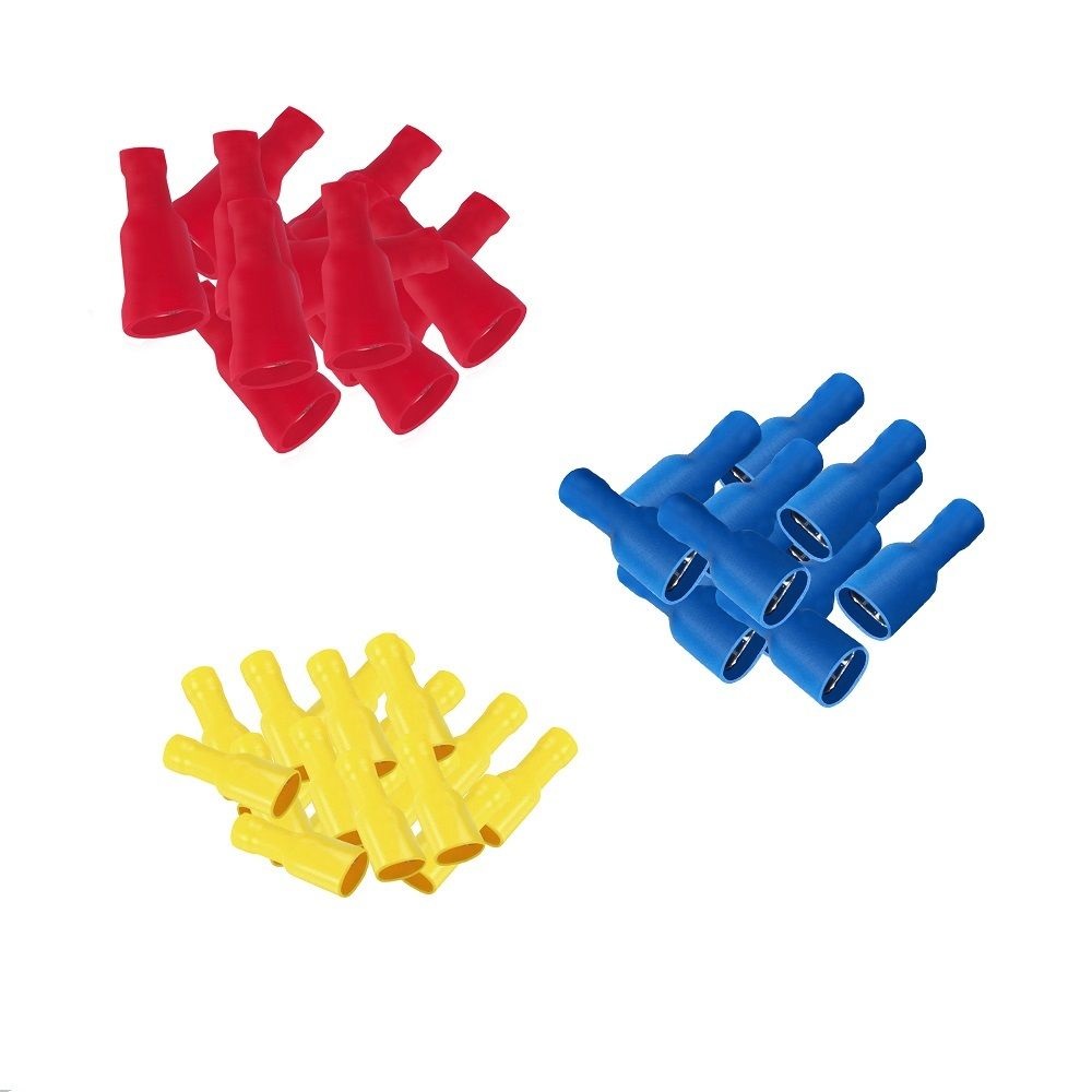 Flachsteckh-lsen-rot-blau-gelb arli crimpzange 0,5 - 6 mm 300 300 600 Set handcrimpzange kabelschuhe quetschverbinder krimpzange stossverbinder verbinder flachsteckhülse abisolierzange kabeloverbinder adrendhülsen lüsterklemmen sortiment set