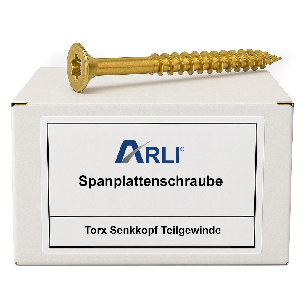ARLI Spanplattenschraube 4x60 mm Torx Senkkopf Teilgewinde ARLI Spanplattenschraube 4x60 mm Torx Senkkopf Teilgewinde