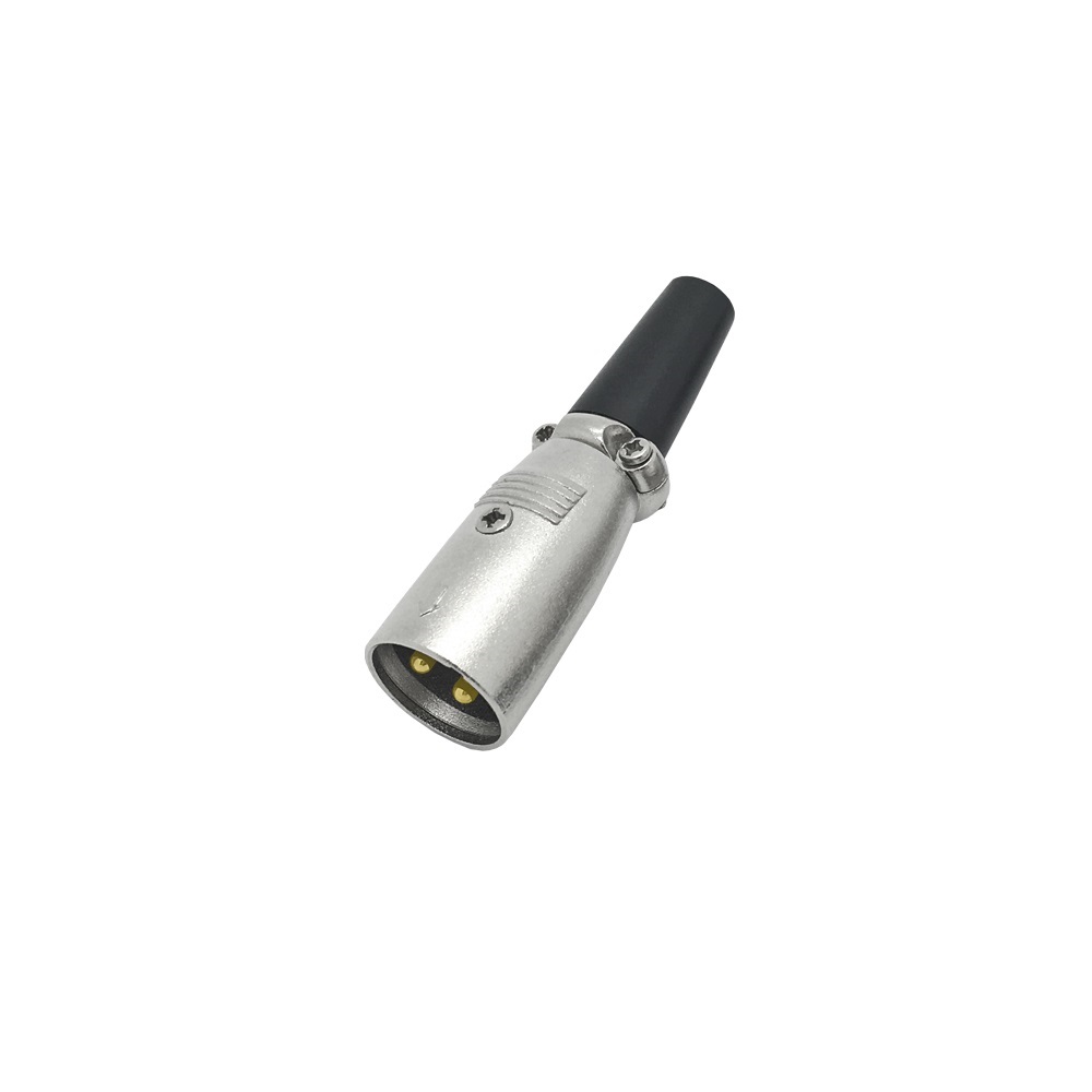 XLR-Stecker-male-female-vergoldet-3-polig-Mikrofonkabel-Zugentlastung-Kontakte-ARLI