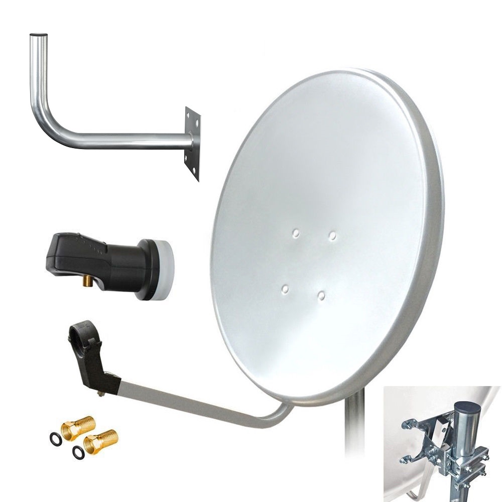 SAT Anlage Digital 80cm 60cm Single Twin Quad Octo LNB Teilnehmer komplettanlage komplett Schüssel Antenne Spiegel Kabel F Stecker Camping Koaxialkabel Set Wandalter 4K grau weiss Full HD Satfinder vergoldet russisch türkisch astra hotbird türksat 