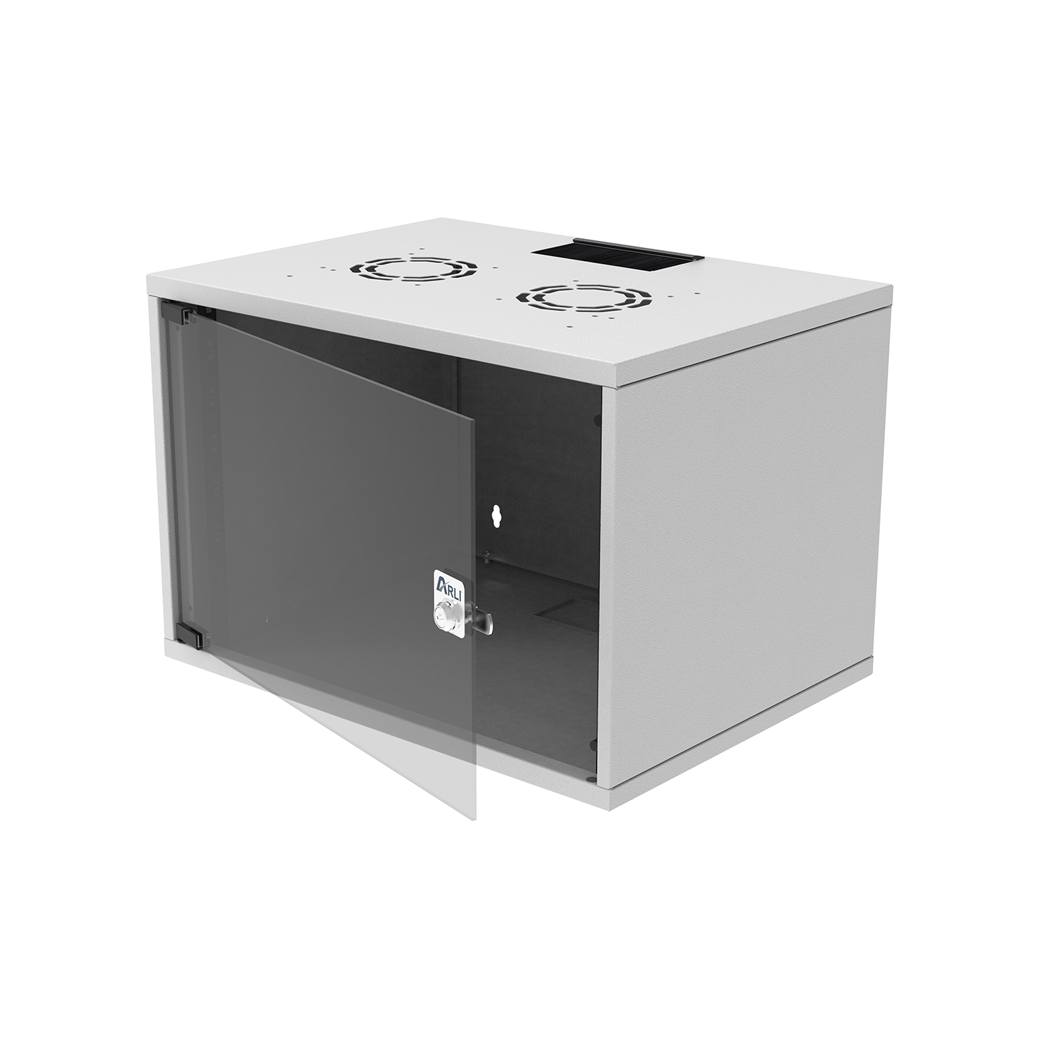 1242-2 ARLI 19 Zoll Netzwerkschrank Wandgehäuse Serverschrank abschließbar mit Glastür SOHO