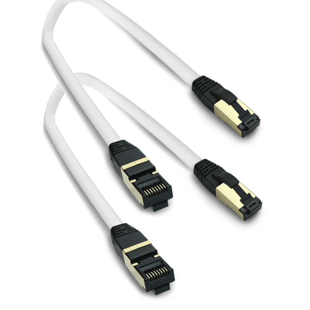 ARLI 2x 0,25m RJ45 Patchkabel CAT 8.1 S/FTP Netzwerkkabel Halogenfrei