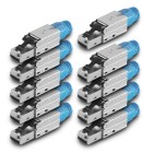 10x ARLI Netzwerkstecker RJ45 Stecker CAT8.1 geschirmt Werkzeuglose Montage - Werkzeugfrei