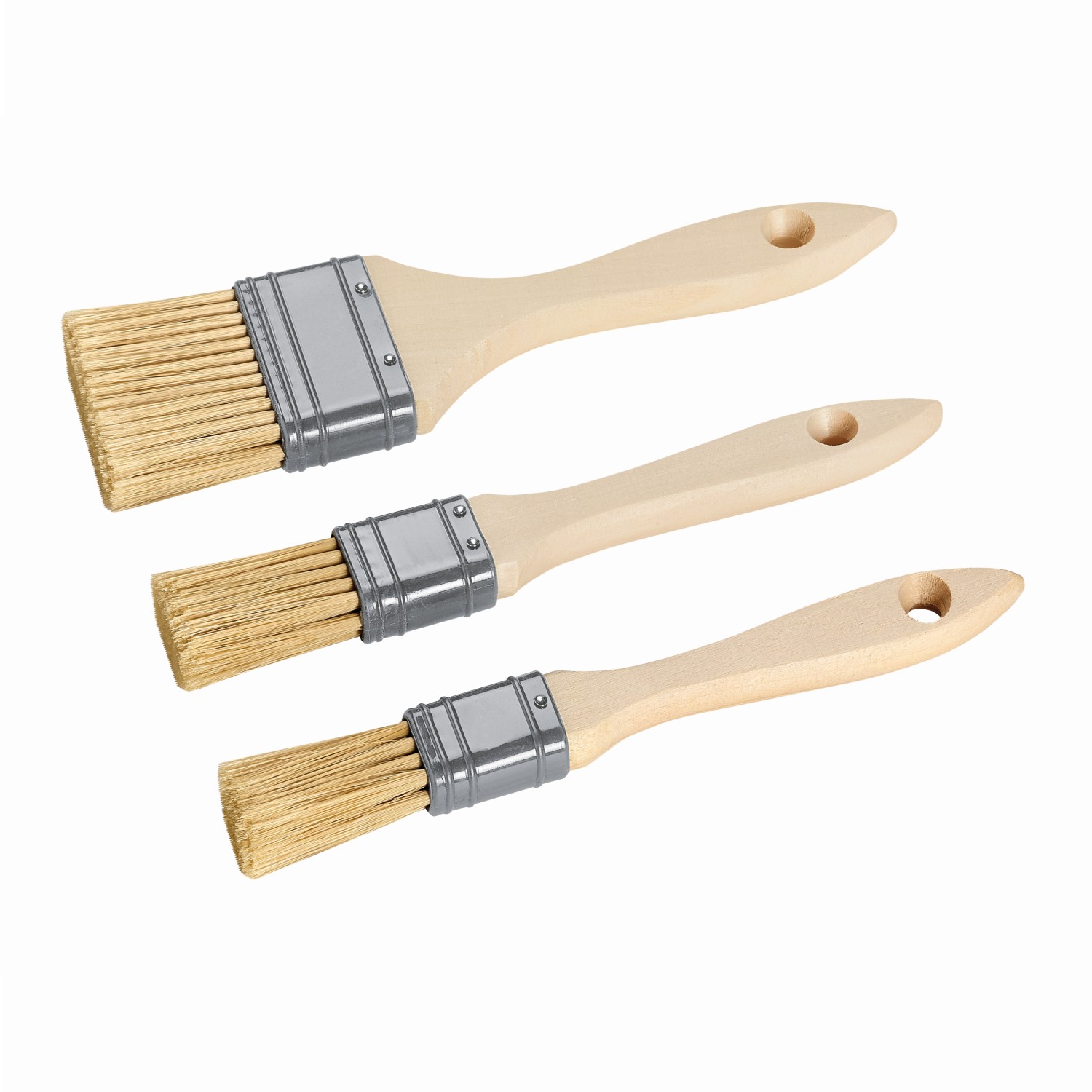 Flachpinsel Set - Basic Pinsel Set mit 20 mm 25 mm 35 mm Breite