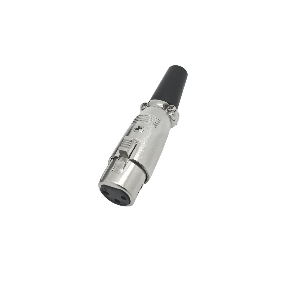 XLR-Buchse-1 XLR-Stecker-male-female-vergoldet-3-polig-Mikrofonkabel-Zugentlastung-Kontakte-ARLI