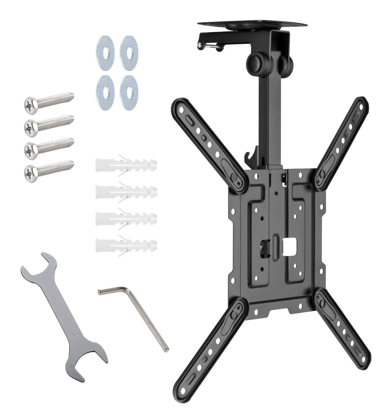 ARLI TV Deckenhalterung klappbar für 23 – 55 Zoll neigbar, schwenkbar und faltbar für LED LCD OLED Curved Fernseher