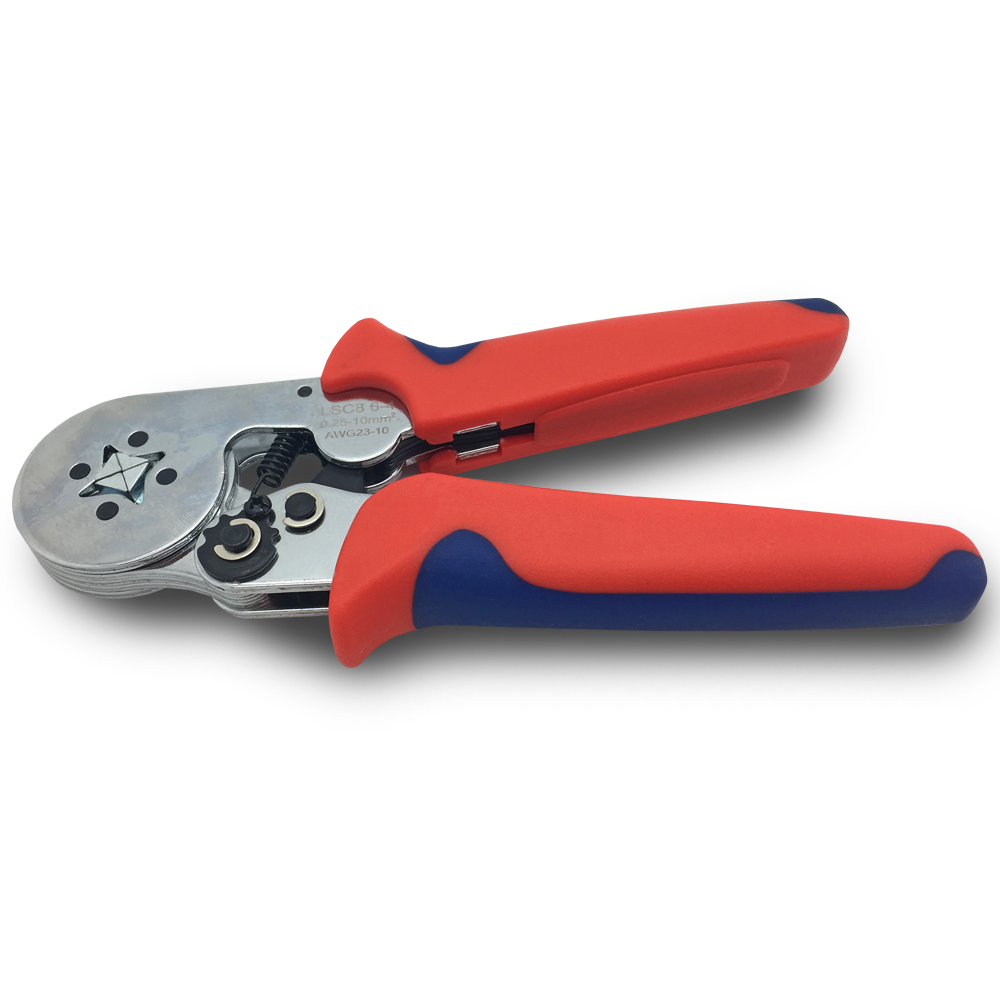 Crimpzange-rot-1 arli crimpzange handcrimpzange aderenhülsen isoliert aderendhülse kabelschuhe abisolierzange crimp zange klemmen quetverbinder quetschverbinder verbinder schaltschrank werkzeug presszange sortiment set