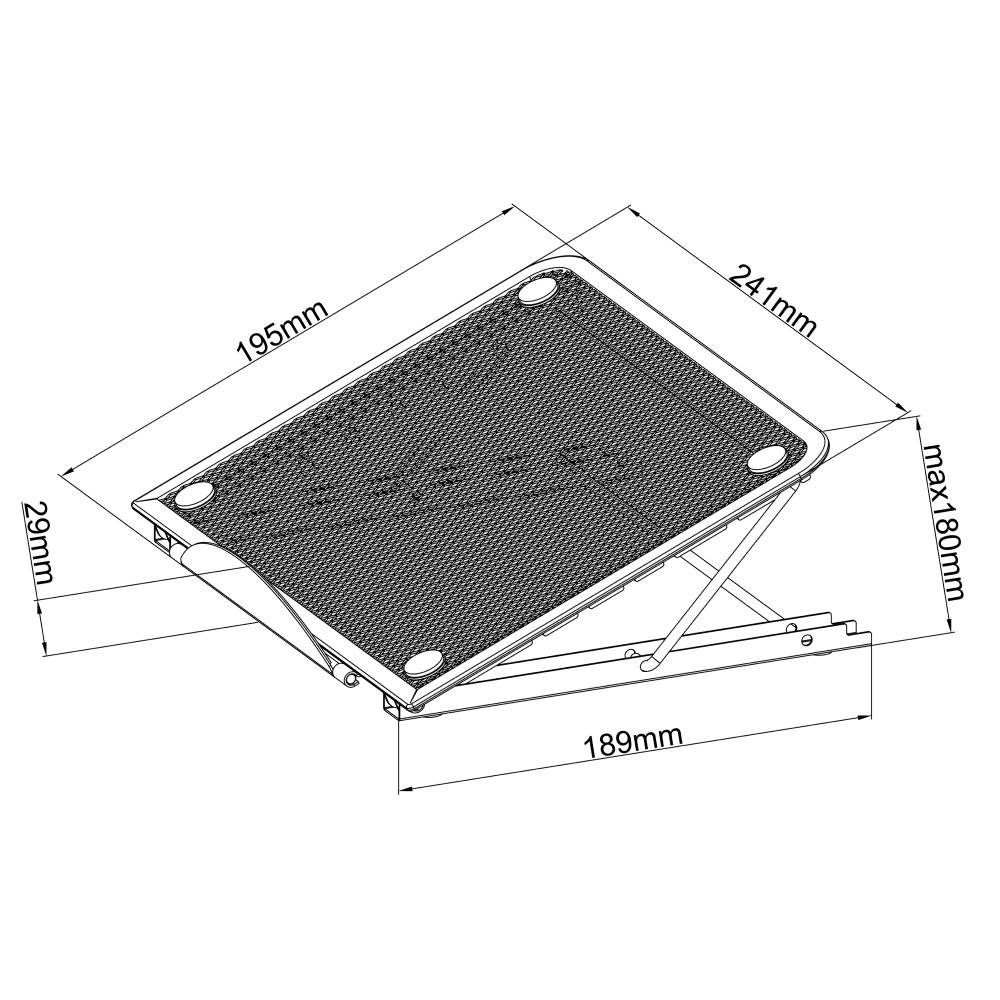 arli tablet notebook laptop ständer halterung belüftet verstellbar stand halter tisch office bürp profi ablage kühlung kühler  ipad i pad apple samsung mischpult dj controller pult laptophalter notebooks unterlage mywall my wall neigbar belüftung 