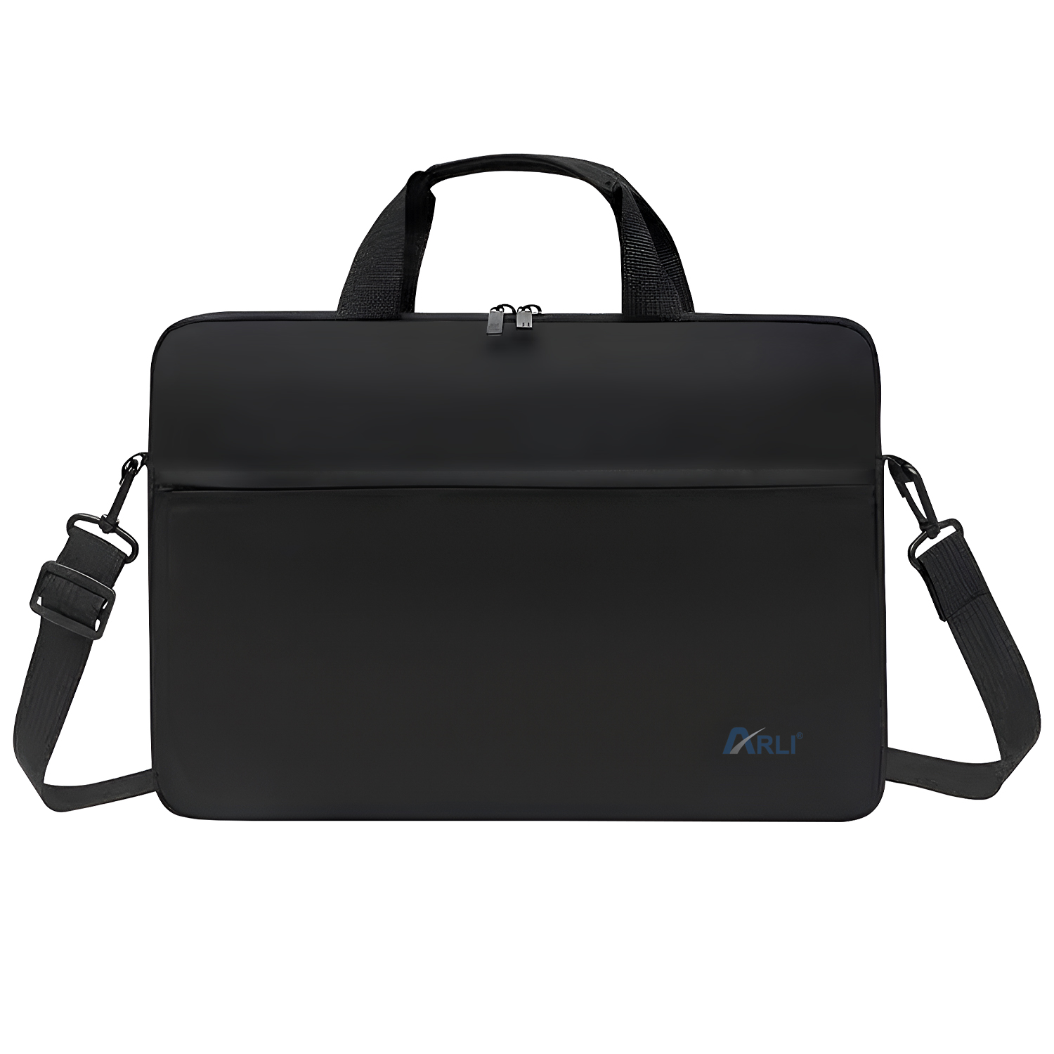 ARLI Laptoptasche 15,6 Zoll schwarz Hand- / Umhängetasche mit Trolleyband Notebook Laptop Tasche