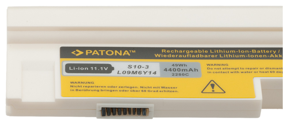 Akku Lenovo IBM IdeaPad S10-3 S10-3s U160 U165 S100 S205 4400 mAh L09S6Y14 original arli patona ersatzakku laptop notebook 0647 weiss weiß white 0647-29U 0647-2AU 0647-2BU 064735U 064737U 3ICR19/65-2 3ICR19/66