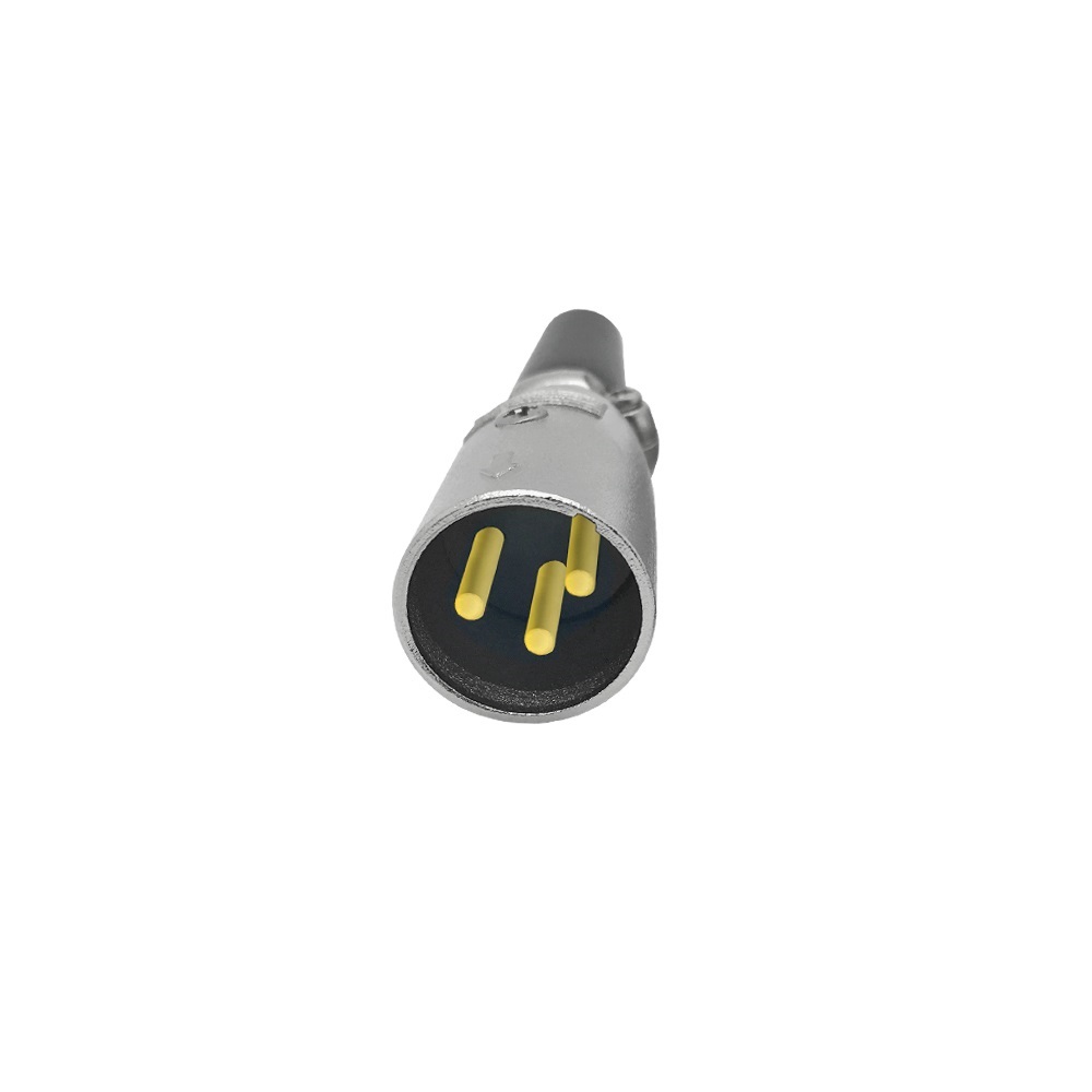 XLR-Stecker-male-female-vergoldet-3-polig-Mikrofonkabel-Zugentlastung-Kontakte-ARLI