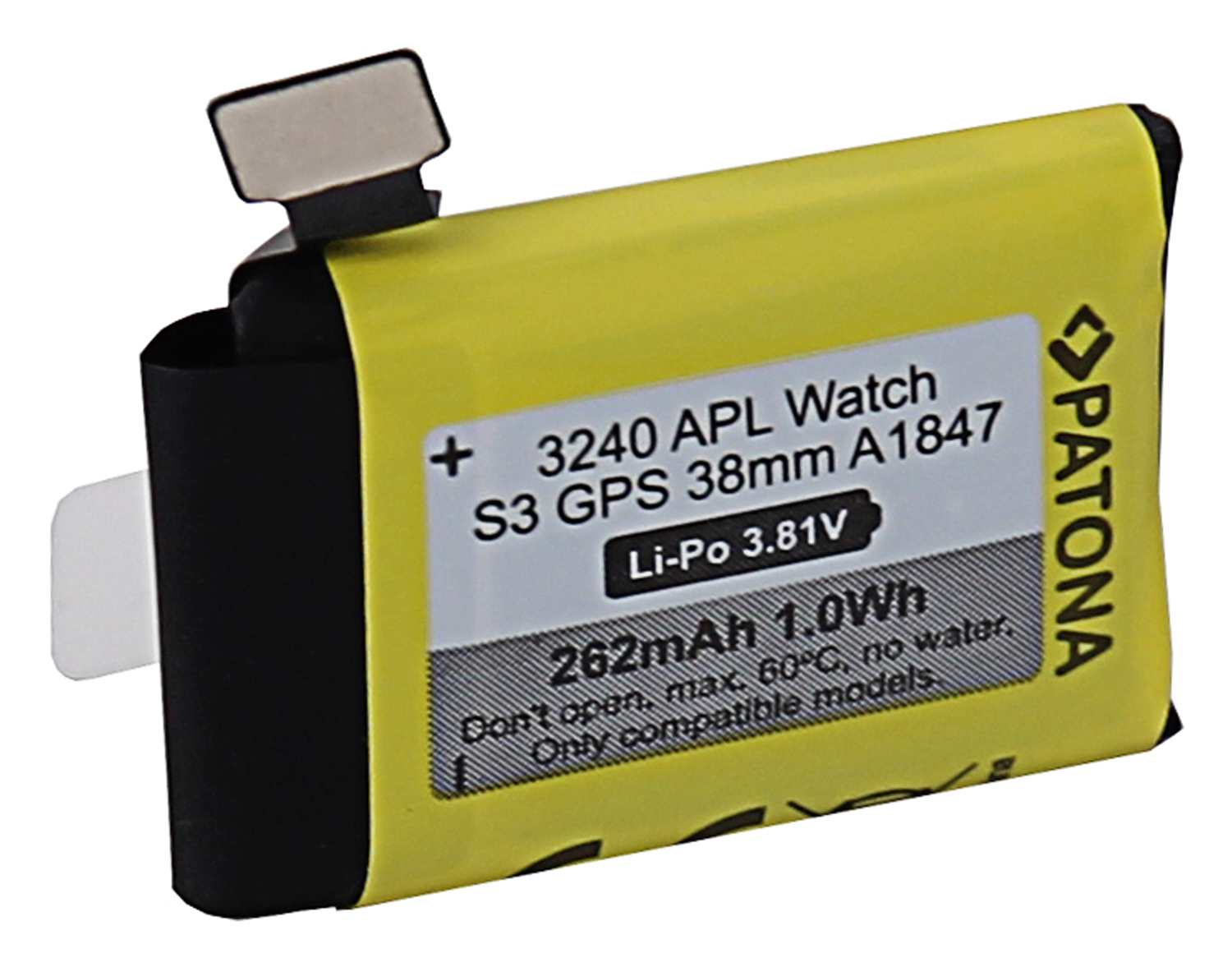 3240-2 Akku A1847 kompatibel mit Apple Watch für Serie 3 GPS 38 mm