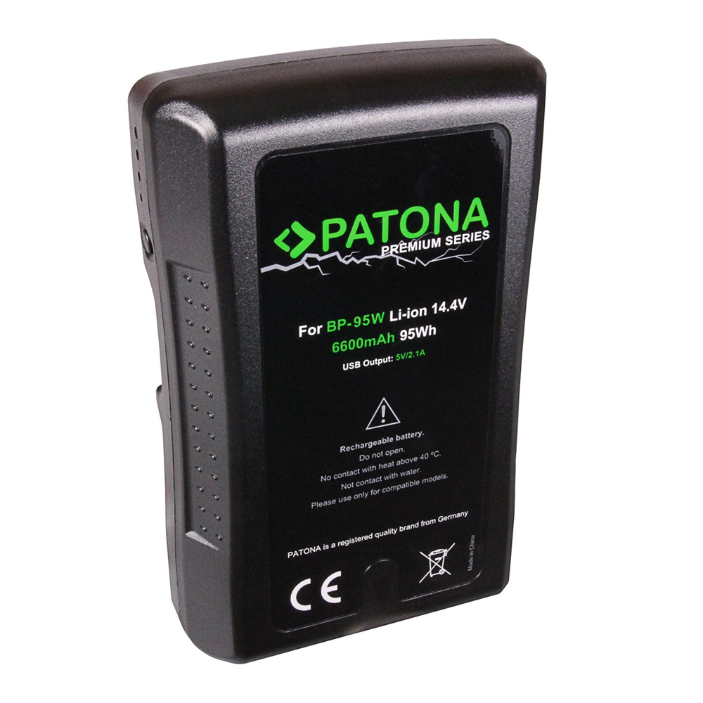 arli patona akku premiumSony BP-95WS V-Mount 95 Wh 14,4 V 6600 mAh BP-190WS DSR 250P 600P 650P 652P usb ersatz battery digitalcamera comcorder passend batteries batterie V Mount qualität  2 stück 2x