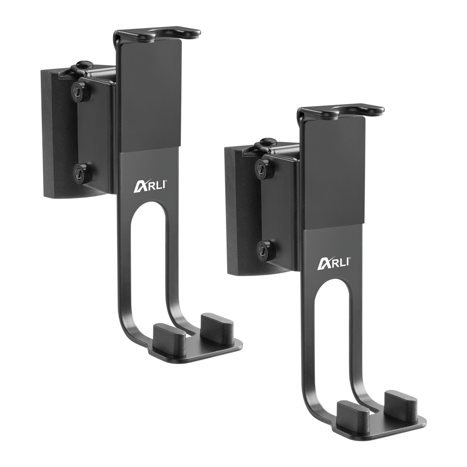 Lautsprecherhalter-12658 arli mywall lautsprcher SONOS ONE Play:1 wandhalterung boxenhalterung lautsprecherhalter boxen box wand halter halterung 2 x set pack Träger neigbar schwenkbar drehbar speaker einstellbar wandhalter schwarz wandmontage