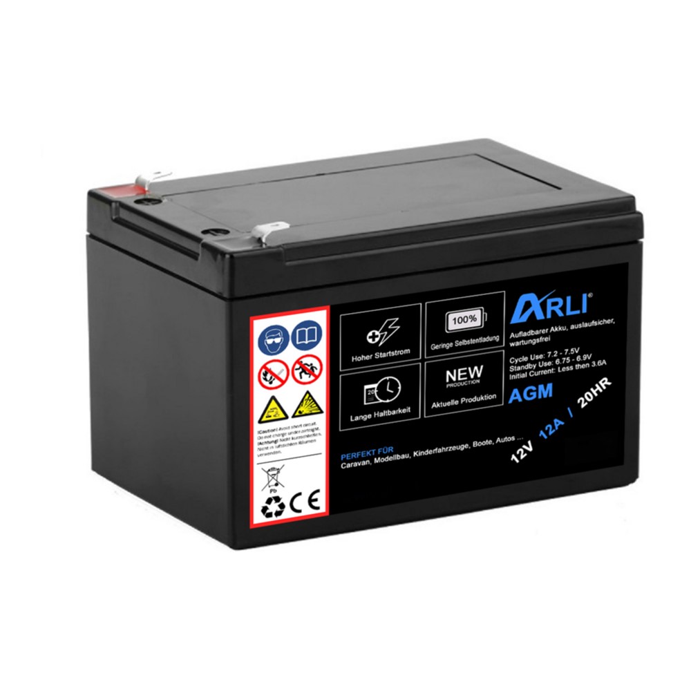 AGM Blei Akku 12V 12Ah 20HR arli patona glasfaservlies batterie Caravan Modellbau Kinderfahrzeuge Boot Auto alarm anlagen notstrom Rasenmäher SUV ZSV USV Solar Batterien Motorräder Traktionsbatterien Fahrräder E bike elekktro Roller Scooter 