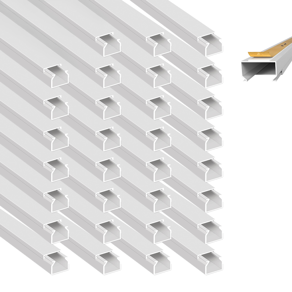 1173-1 ARLI Kabelkanal selbstklebend 15 x 10 mm - 30m Installationskanal selbstklebend TV Bodenlochung weiss weiß grau Wandmontage Deckenmontage kabel kanal kabelkanal elektroinstallation leiste 10x15mm 16x16mm 25x25mm 40x25mm schraubbar PVC Elektro Kanal 30x20m
