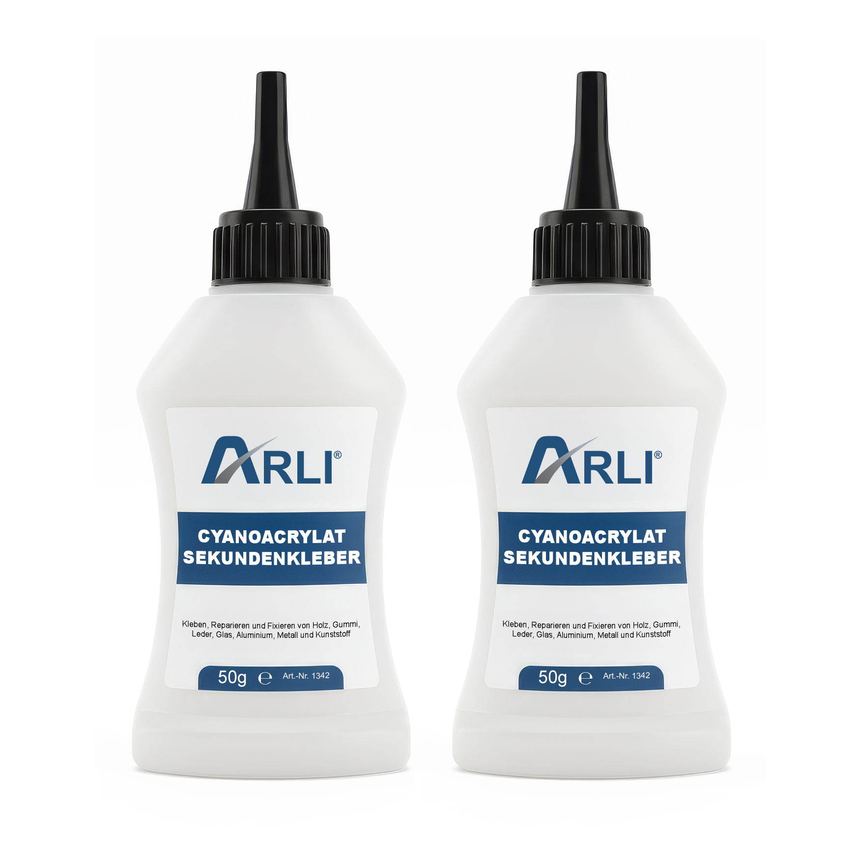 2x ARLI Cyanoacrylat Sekundenkleber 50g Universal Kleber