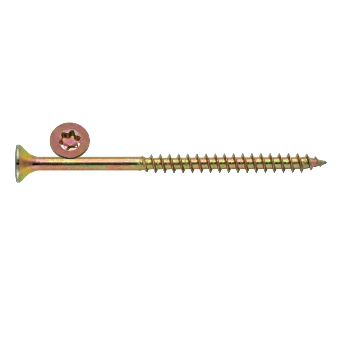 ARLI 100x Spanplattenschrauben 6x120 mm Torx TX30 Senkkopf Teilgewinde Stahl gelb verzinkt
