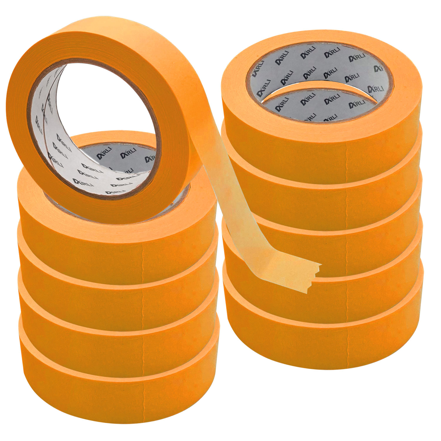 10x Kreppband Goldband 30 mm x 50m Acrylat Abdeckbänder für Maler und Lackierer economy