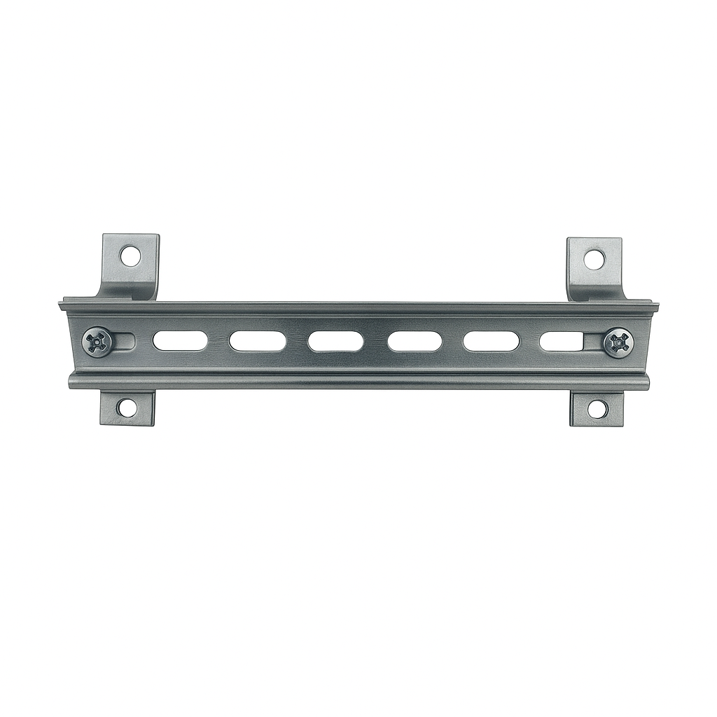 ARLI Hutschienen Set 200mm + Schrägwinkel M5 Tragschiene 35x7mm Stahl verzinkt Schaltschrank Halterung