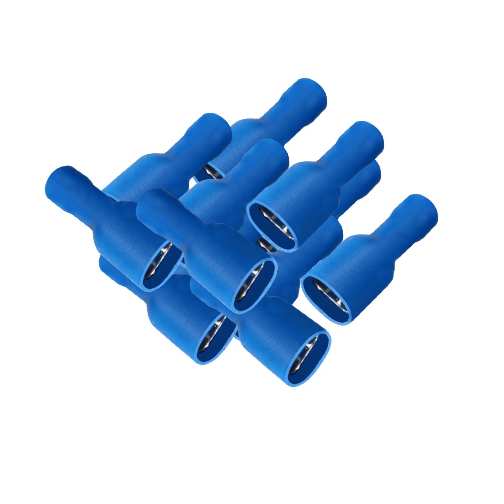 ARLI Flachsteckhülsen 6,3 x 0,8 mm vollisoliert 1,5 - 2,5 mm² blau