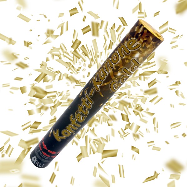 Partypopper 38cm Gold – XL Konfetti Kanone ohne Pyrotechnik für Hochzeiten, Geburtstage &amp; Partys