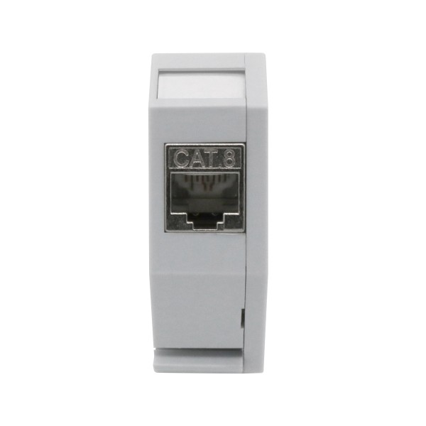 ARLI Keystone CAT8.1 RJ45 Buchse Modul Metall geschirmt inkl. Hutschienenadapter Set